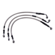 MCS by Goodridge brake line front, stainless clear coated