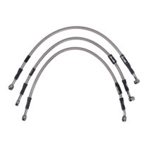 MCS by Goodridge brake line front, stainless clear coated