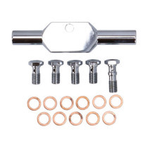 MCS by Goodridge brake line front, stainless clear coated