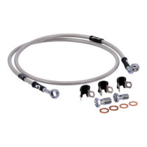 MCS by Goodridge brake line front, stainless clear coated