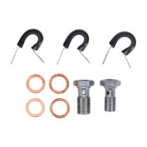 MCS by Goodridge brake line front, stainless clear coated