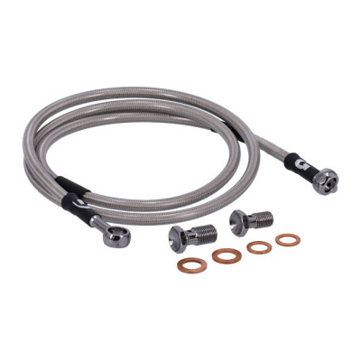 MCS by Goodridge brake line front, stainless clear coated