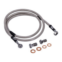 MCS by Goodridge brake line front, stainless clear coated