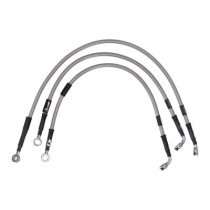 MCS by Goodridge brake line front, stainless clear coated