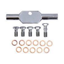 MCS by Goodridge brake line front, stainless clear coated
