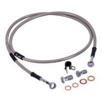 MCS by Goodridge brake line front, stainless clear coated