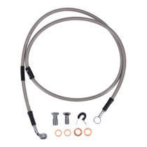 MCS by Goodridge brake line front, stainless clear coated