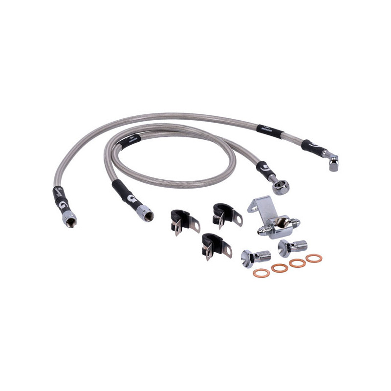 MCS by Goodridge brake line rear, stainless clear coated
