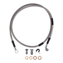 MCS by Goodridge brake line front, stainless clear coated