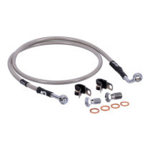 MCS by Goodridge brake line front, stainless clear coated
