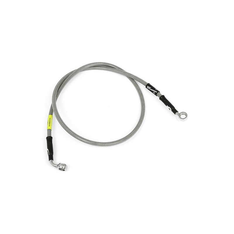MCS by Goodridge brake line front, stainless clear coated