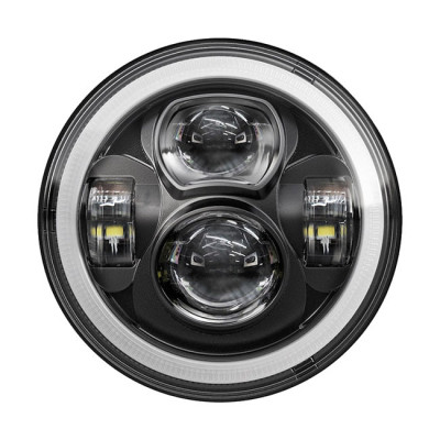 Bright, 7" Doubler LED headlamp unit. Black