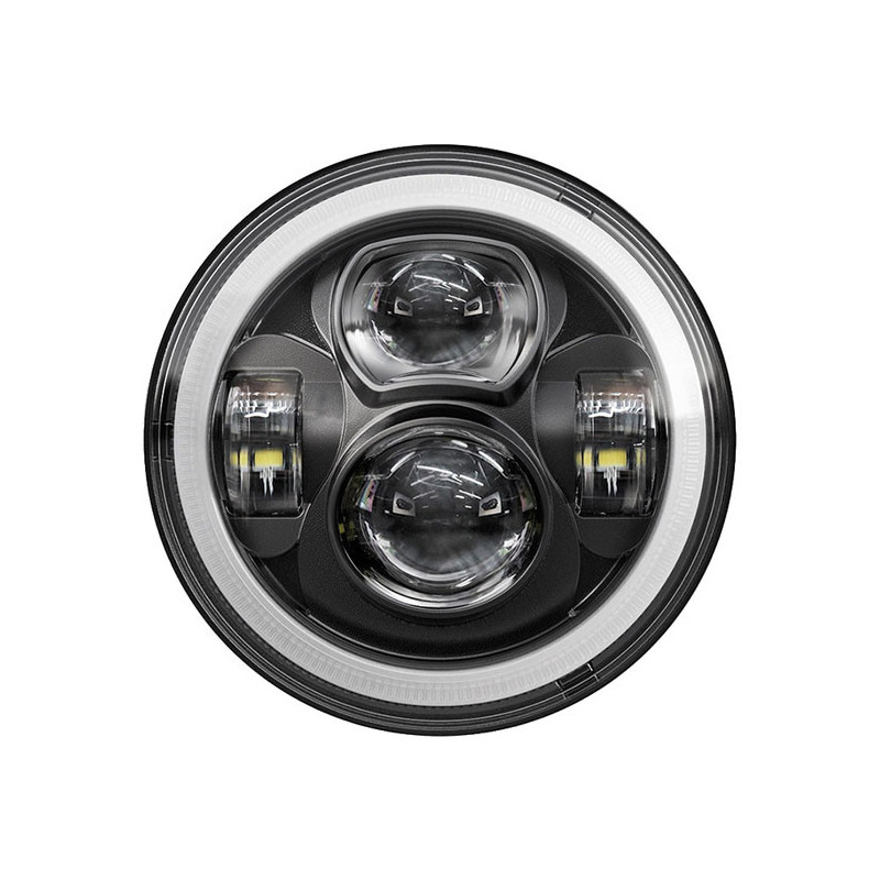 Bright, 7" Doubler LED headlamp unit. Black