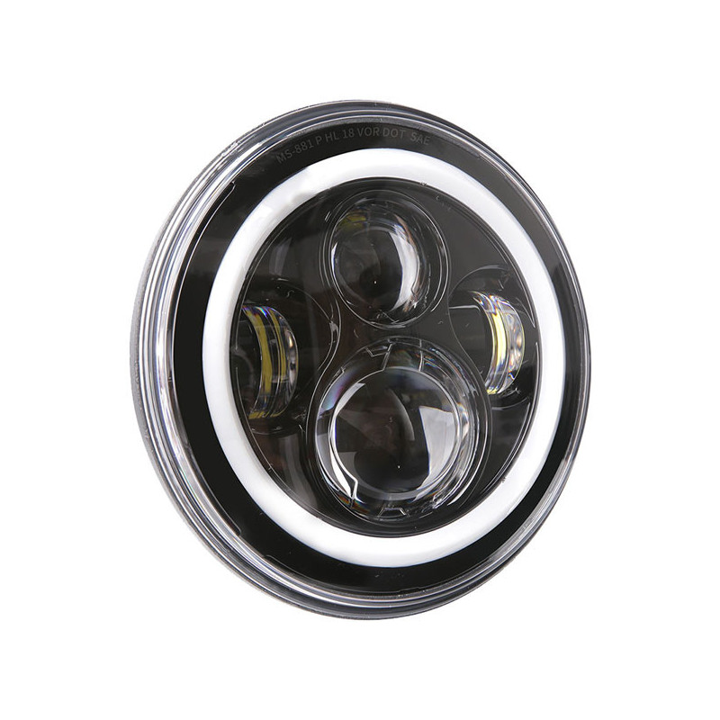 Bright, 7" LED headlamp. Chrome 