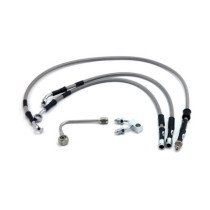 MCS by Goodridge brake line front, stainless clear coated