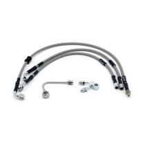 MCS by Goodridge brake line front, stainless clear coated