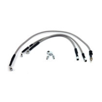 MCS by Goodridge brake line front, stainless clear coated