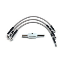 MCS by Goodridge brake line front, stainless clear coated