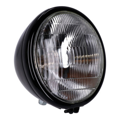 6-1/2" Springer headlamp assembly. 12V. Black