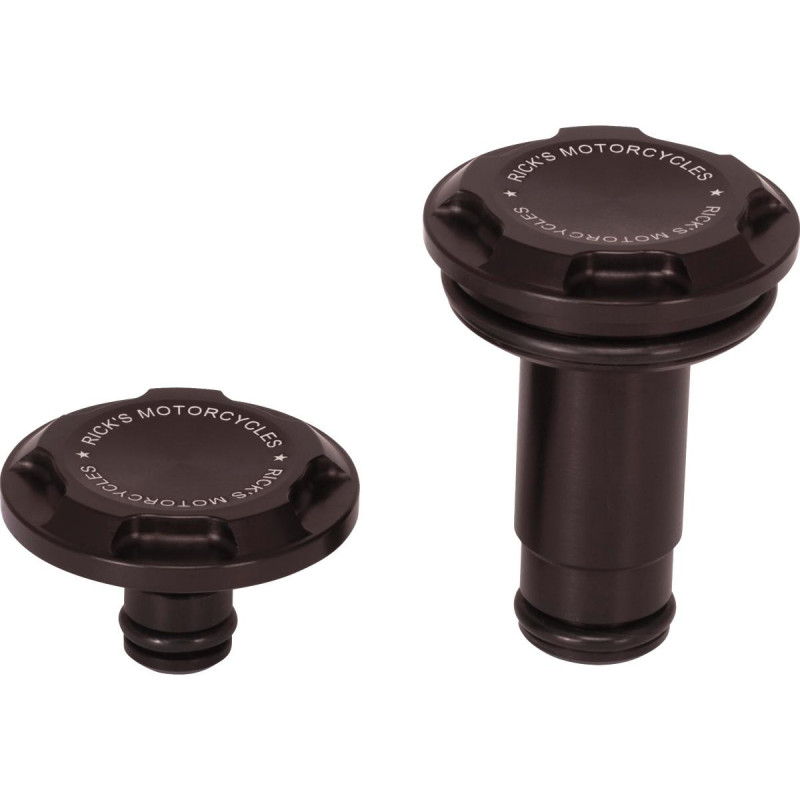  Premium Front Axle Cover With Ricks Logo Black Satin 