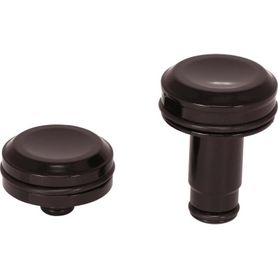  Smooth Front Axle Cover Without Ricks Logo Black Satin 