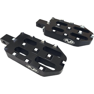  Pilot Twin Foot Peg Set Black Cut Anodized 