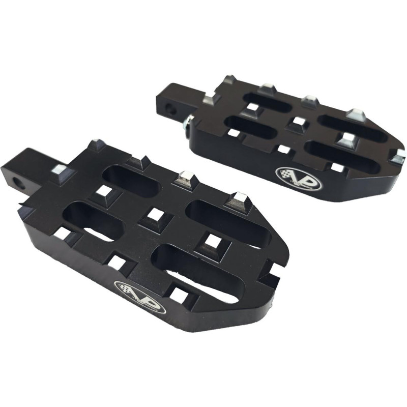  Pilot Twin Foot Peg Set Black Cut Anodized 