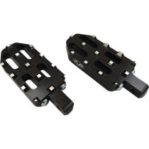  Pilot Twin Foot Peg Set Black Cut Anodized 