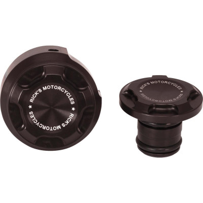  Premium Swing Arm Axle Cover with Ricks Logo Satin Black Powder Coated 