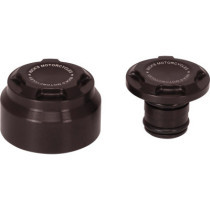  Premium Swing Arm Axle Cover with Ricks Logo Satin Black Powder Coated 