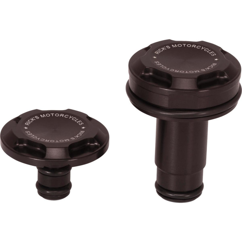  Premium Front Axle Cover With Ricks Logo Black Satin 