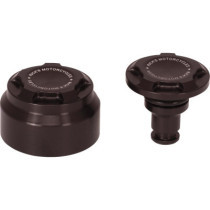  Premium Swing Arm Axle Cover with Ricks Logo Satin Black Powder Coated 