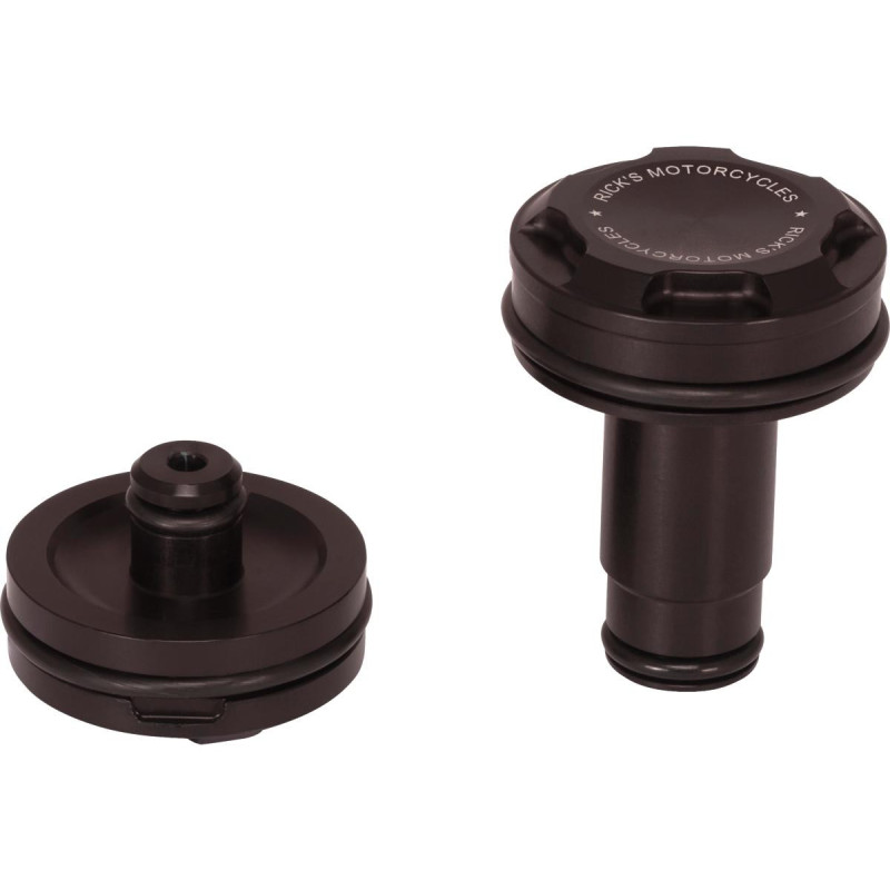  Premium Front Axle Cover With Ricks Logo Black Satin 