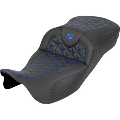 RoadSofa™ Tri Gripper Seat - Extended Reach - Blue Stitch - w/o Backrest
