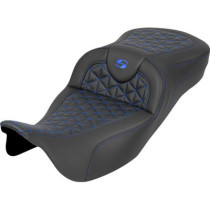 RoadSofa™ Tri Gripper Seat - Extended Reach - Blue Stitch - w/o Backrest