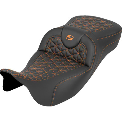 RoadSofa™ Tri Gripper Seat - Extended Reach - Orange Stitch - w/o Backrest