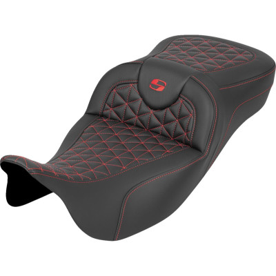 RoadSofa™ Tri Gripper Seat - Extended Reach - Red Stitch - w/o Backrest