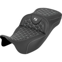 RoadSofa™ Tri Gripper Seat - Extended Reach - White Stitch - w/o Backrest
