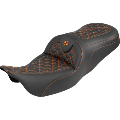 RoadSofa™ Tri Gripper Seat - Standard Reach - Orange Stitch - w/o Backrest
