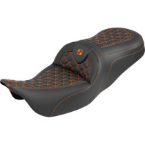 RoadSofa™ Tri Gripper Seat - Standard Reach - Orange Stitch - w/o Backrest
