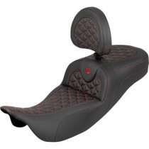 RoadSofa™ Tri Gripper Seat - Standard Reach - Red Stitch - w/ Backrest