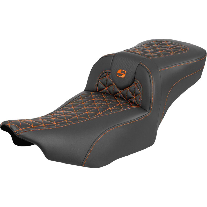 Roadsofa™ Extended Reach Seat - without Backrest - Orange Stitch