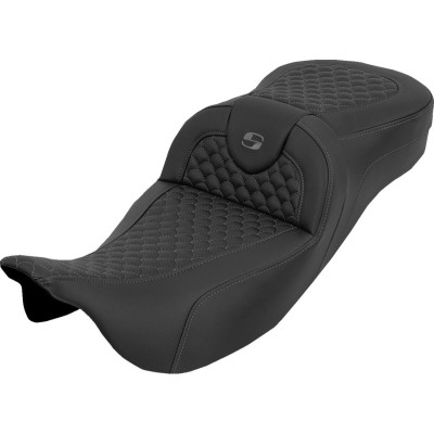 Extended Reach RoadSofa™ Seat - Dragon Scale - w/o Backrest - Gray Stitch - FLH/FLT '08-'25