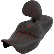 Roadsofa™ Seat - Dragon Scale Stitch - Red Stitch - w/ Backrest