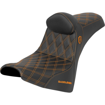 Pro Series SDC Performance Seat - w/o Backrest - Orange Stitch - Gripper