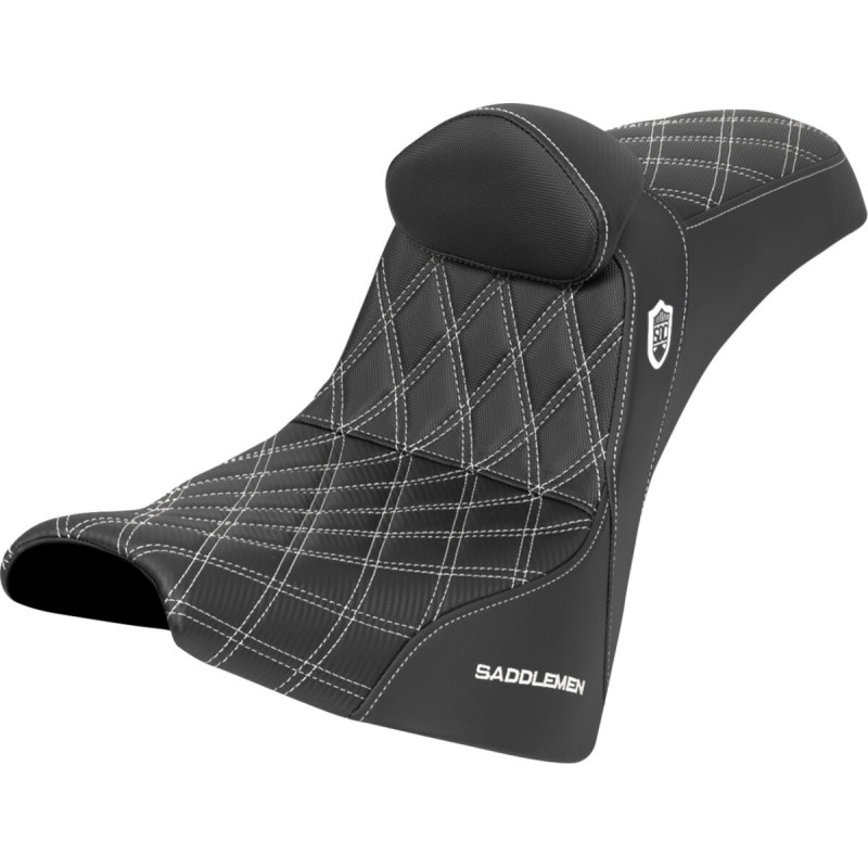 Pro Series SDC Performance Seat - w/o Backrest - White Stitch - Gripper