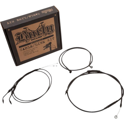 Kit de Câbles Burly - Guidon 10" - Harley Davidson Sportster de 2007 à 2013 - Noir