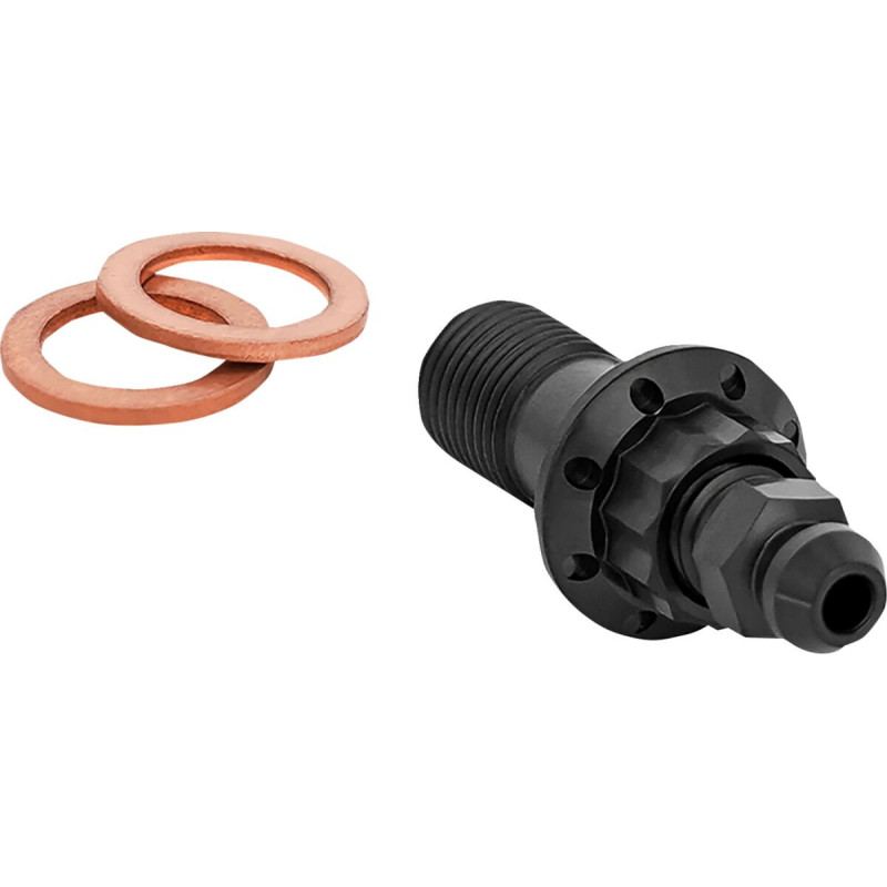 BOLT BANJO BLEEDER 10mm BLACK 12-PT FRT CALIPER TOURING