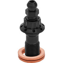 BOLT BANJO BLEEDER 10mm BLACK 12-PT FRT CALIPER TOURING