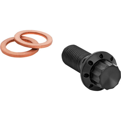 BOLT BANJO 3/8-24 BLACK 12-PT F/R MC 00-07 TOURING